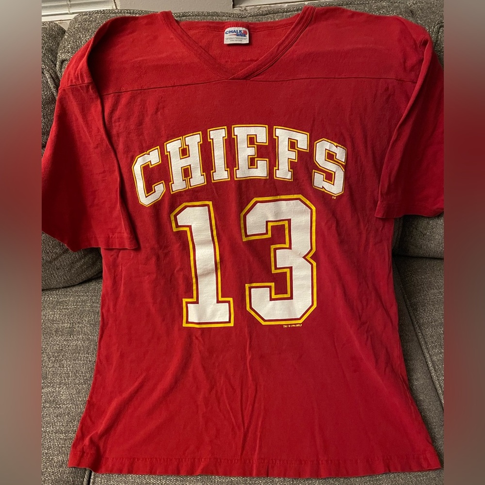 Vtg Chalk Line KC Chiefs Bono Cotton Jersey